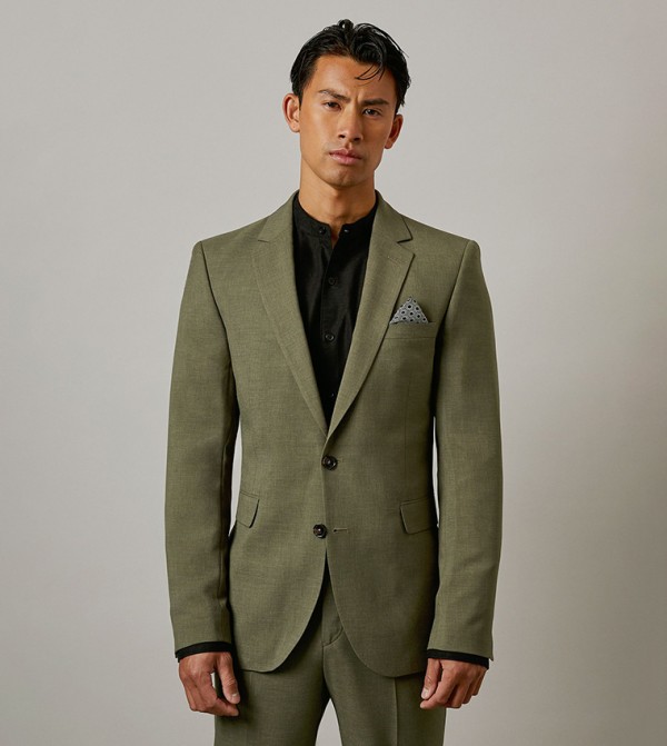 Textured Slim Fit Blazer
