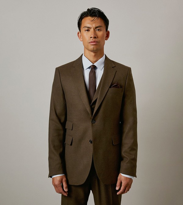 Tweed Look Tailored Fit Blazer