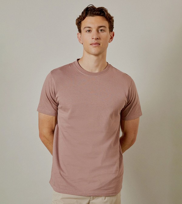Solid Short Sleeves Crew Neck T-Shirt