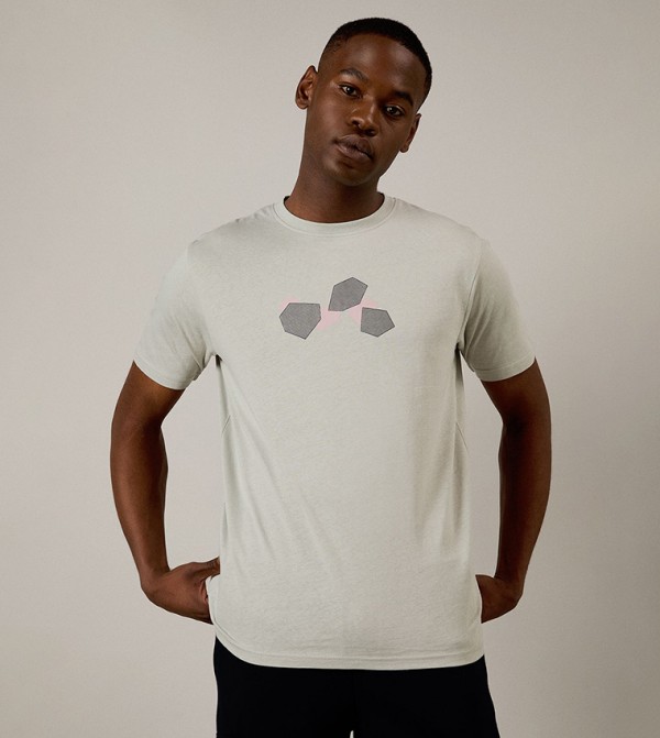 Abstract Shape Printed Crew Neck T-Shirt