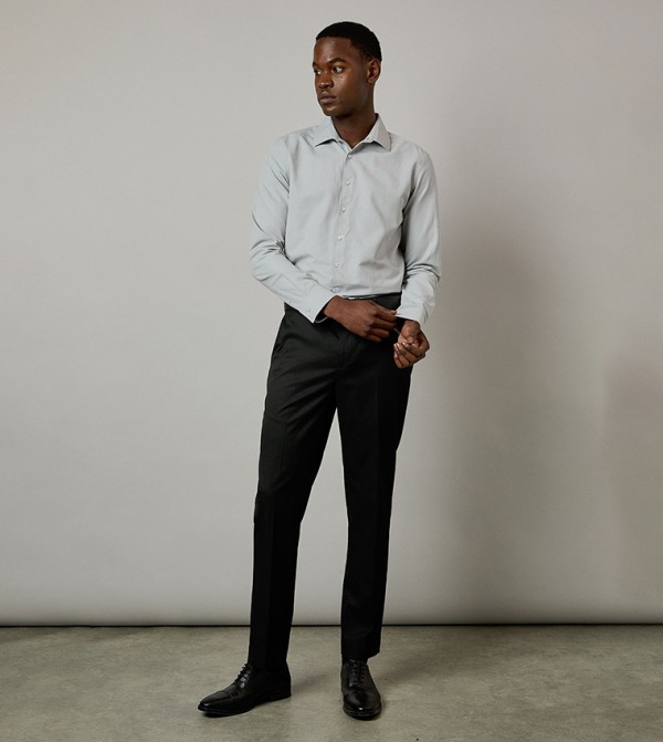 Dobby Slim Fit Long Sleeves Formal Shirt