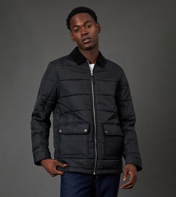 جاكيت مبطن بسحاب وكم طويل