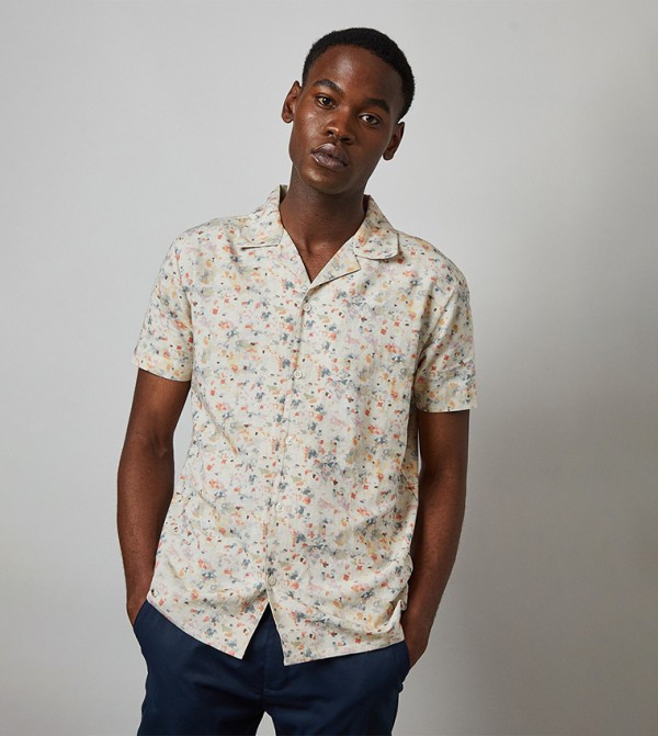 Sunrise Camo Print Short Sleeves Shirt