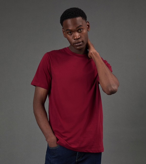 Solid Crew Neck T-Shirt