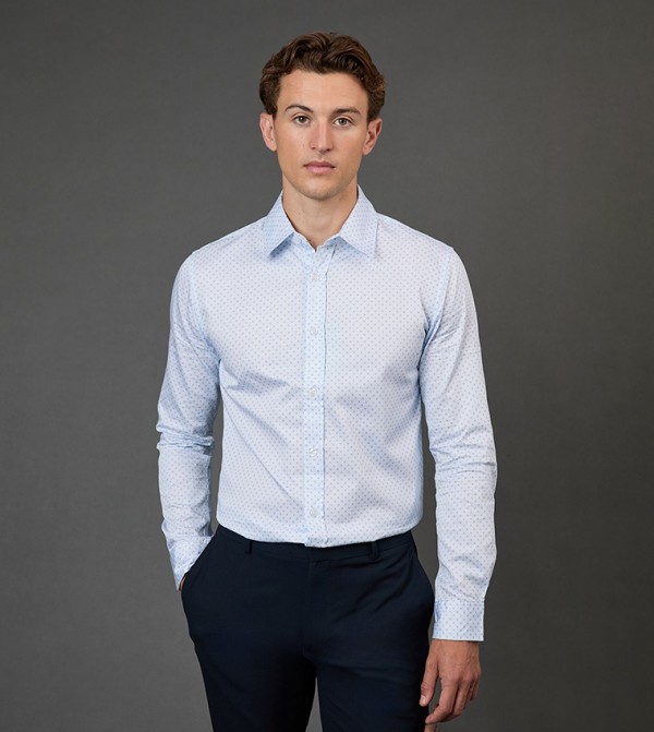 Patterned Slim Fit Long Sleeves Shirt