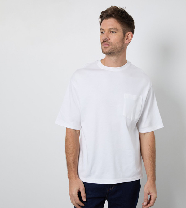 Solid Crew Neck Oversized T-Shirt
