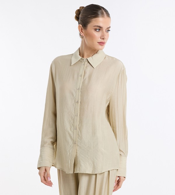 Crinkled Long Sleeves Shirt