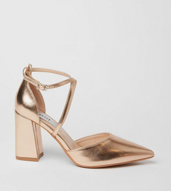 Treat Block Heel Cross Strap Court