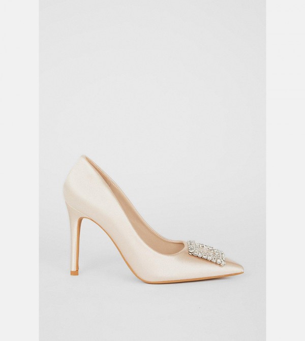 Buy Coast Tabitha Satin Diamante Brooch Stiletto Court Shoes In