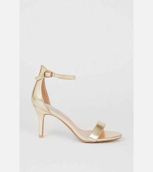 Glamorous barely there kitten heeled sandals online