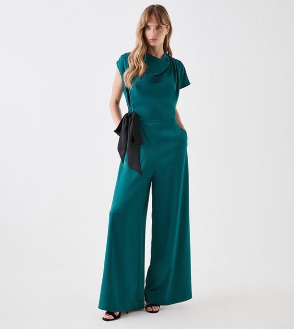 Pre-Order Dune Corded Solid Adjustable Straps Wide Leg Loose Jumpsuit main image 1