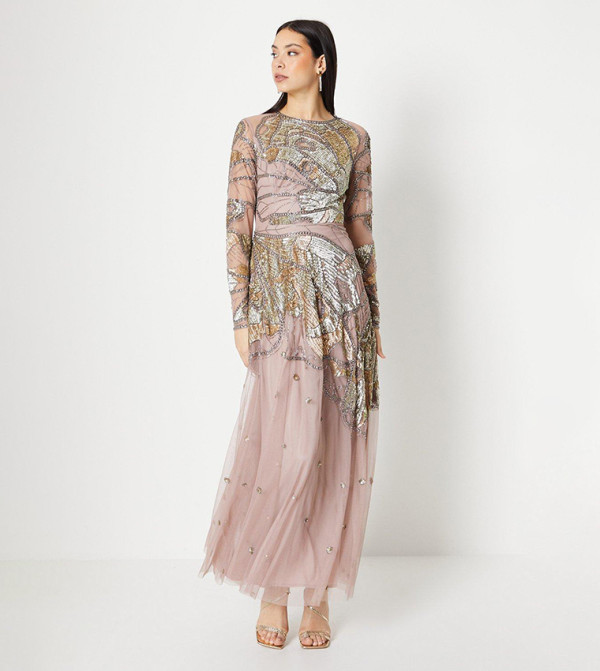 Premium Hand Embellished Maxi Dress