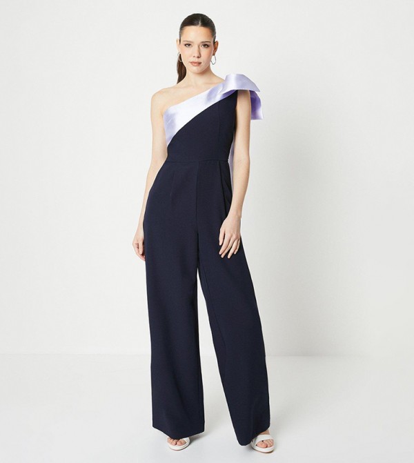 Bow One Shoulder Jumpsuit