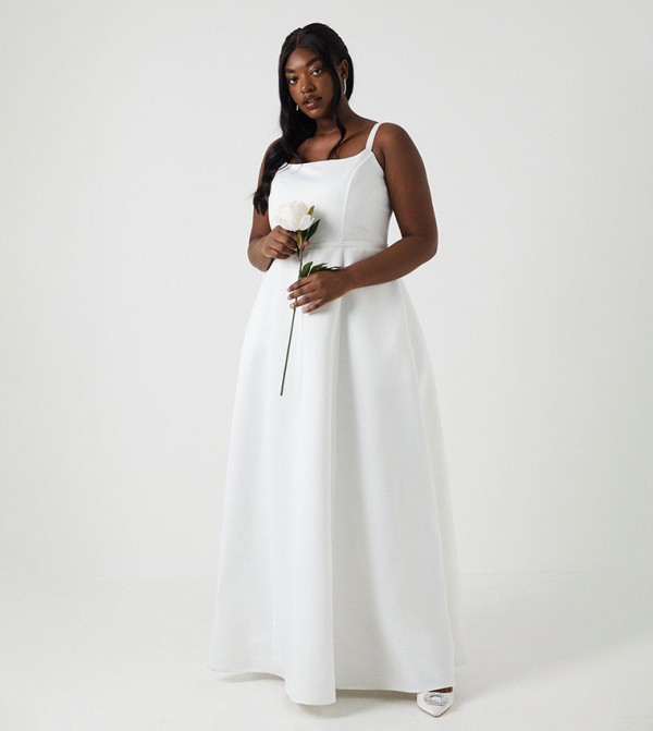 Curve Structured Satin Wedding Dress