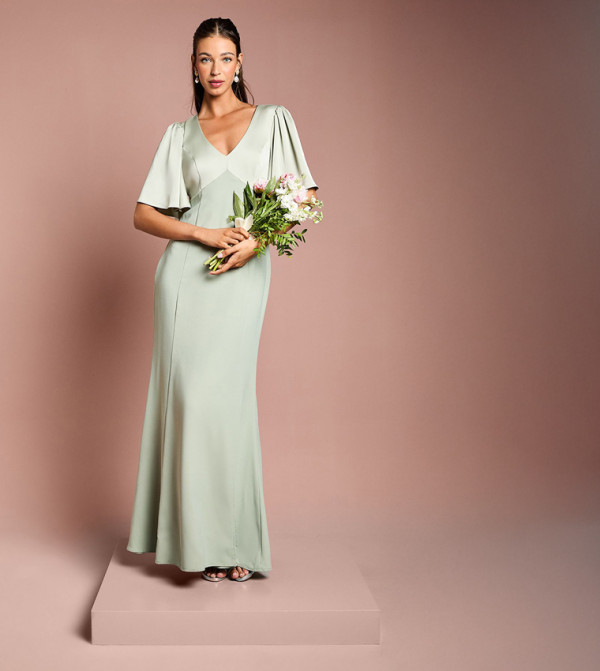 casual floral wrap dress Midi Floral-Print Party with High-Low Skirt Ivory / Small Color:Midnight Mosaic Rose gold earrings Anewsta Women's Light Blue daily outings