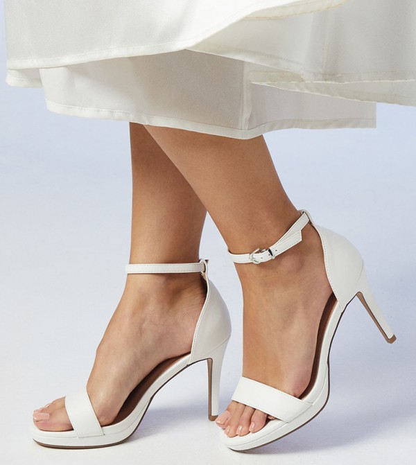 Wide Fit Bridal Talia Platform Heeled Sandals
