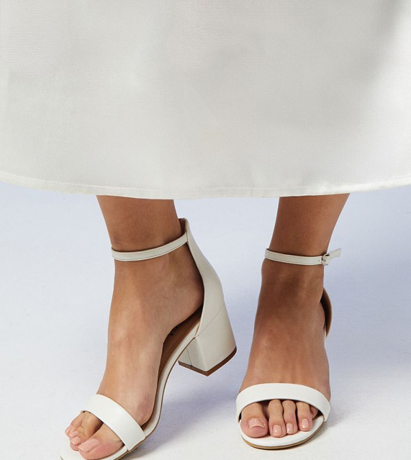 Bridal Thelma Ankle Strap Block Heeled Sandals