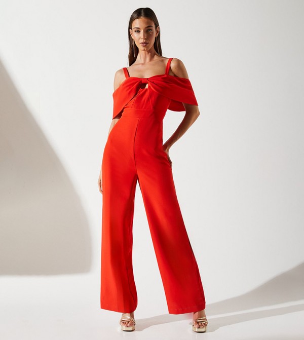 Solid Strappy Jumpsuit