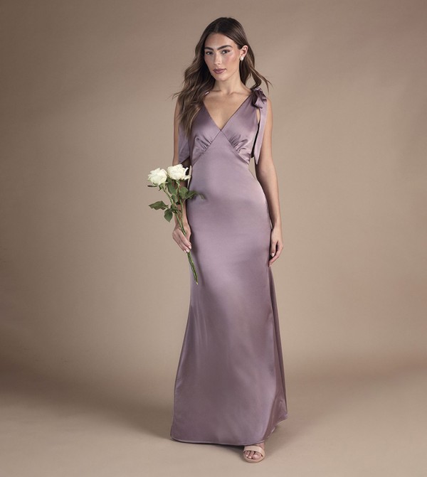 Coast Honoured Back Crepe V-Neck Maxi Bridesmaid Dress