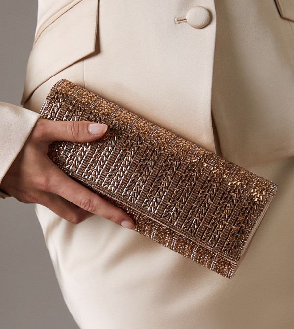 Iris Embellished Detail Clutch