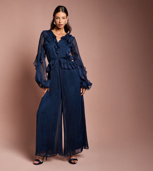 Soft Chiffon Frill Jumpsuit