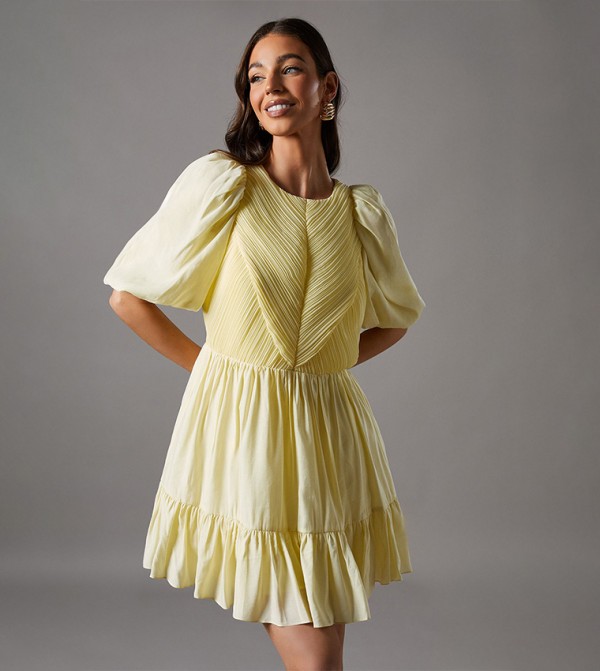 Baby Pleated Organza Mini Dress