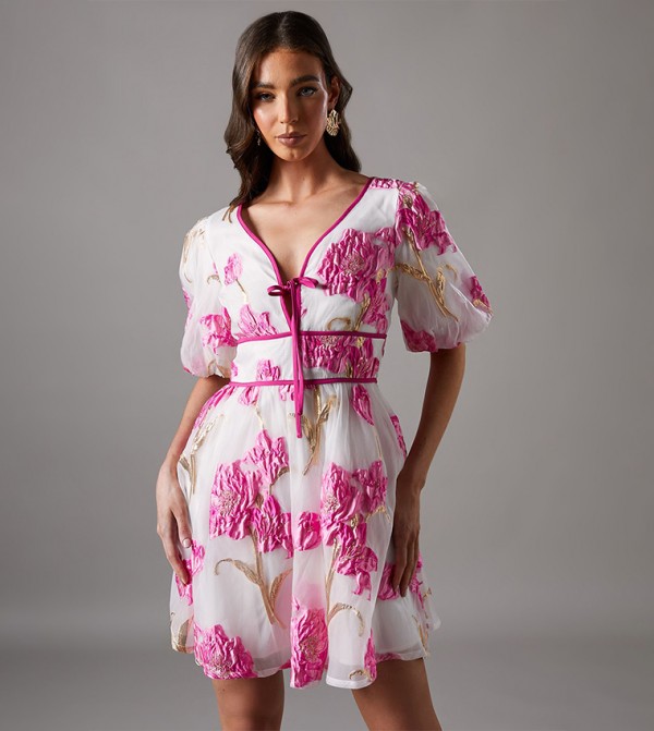 Jacquard Mini Dress