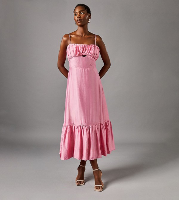 Cut Out Strappy Midaxi Dress