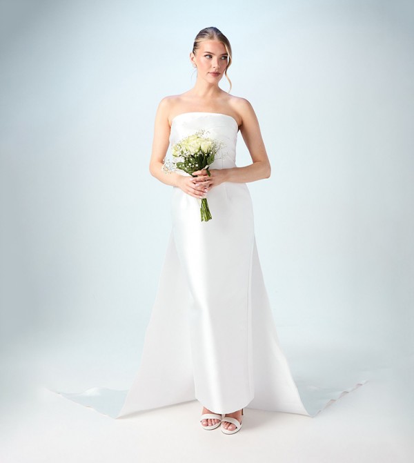 Twill Column Bandeau Wedding Dress