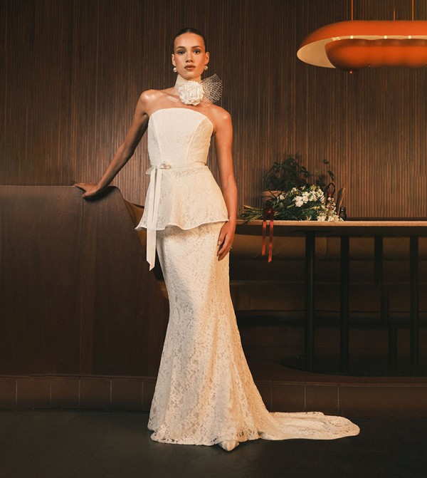 High Waist Lace Bridal Maxi Skirt