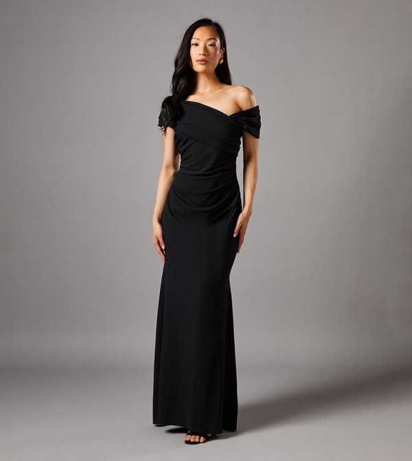 Solid Scuba Maxi Dress