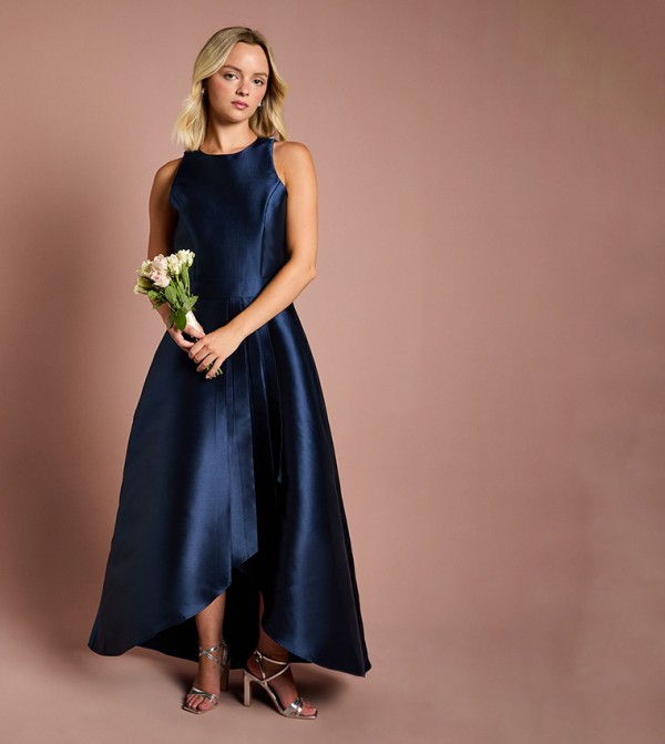 Teen Coast Twill Waterfall Bridesmaids Maxi Dress
