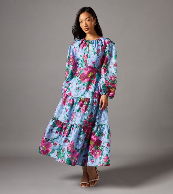 Printed Jacquard Volume Dress
