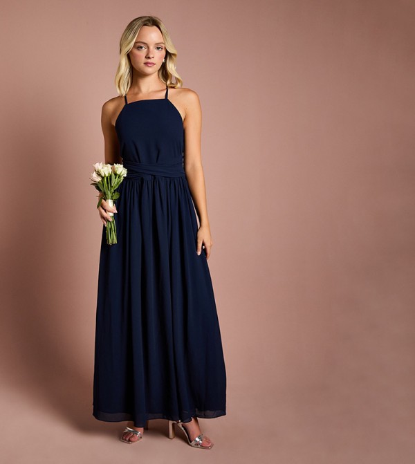 Teen Coast Cross Front Detail Cami Bridesmaids Maxi Dress