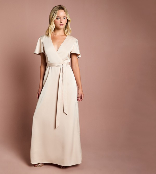 Teen Coast Angel Sleeves Bridesmaids Maxi Dress