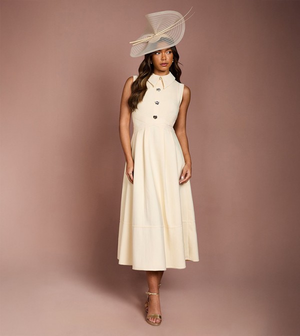 Bandage Knit Shirt Midi Dress