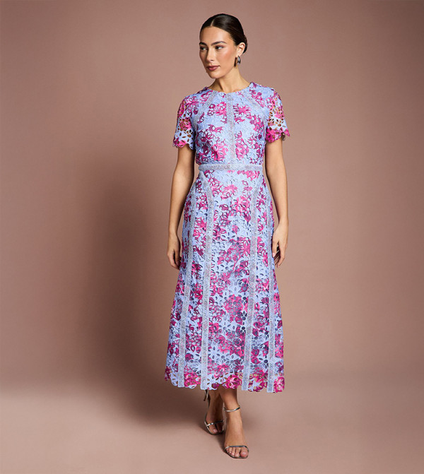 فستان ميدي بطبعة 