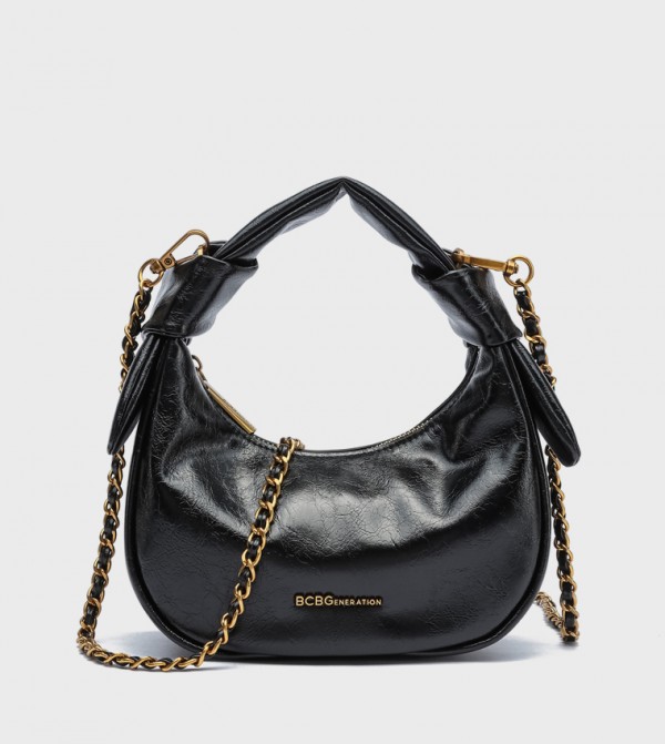 Textured Crescent Handheld Bag