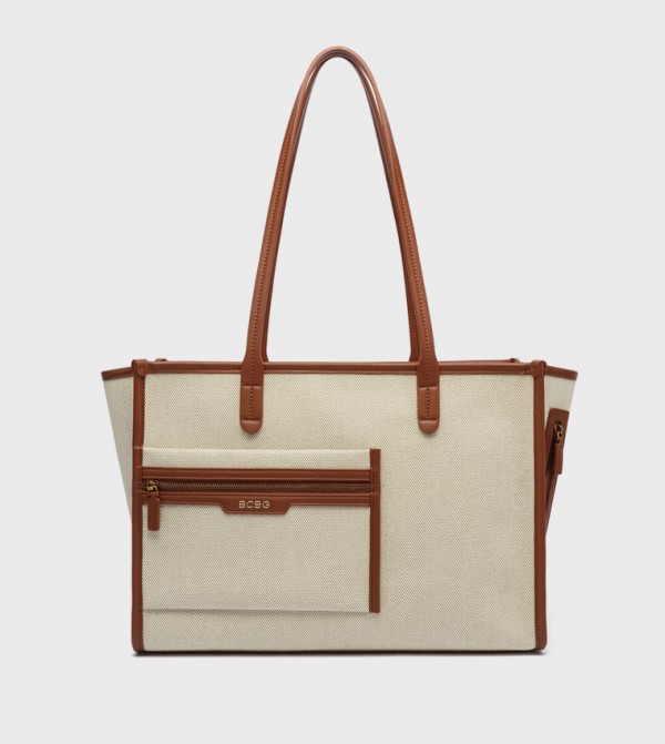 Contrast Trim Canvas Tote Bag