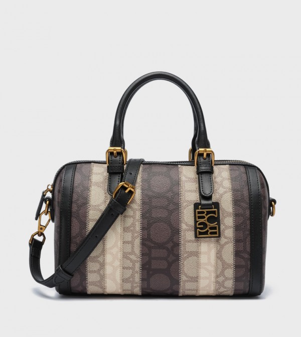 Monogram Patterned Satchel Bag