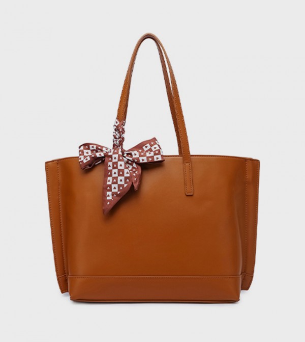 Scarf Detail Tote Bag
