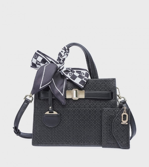 Scarf Detail Satchel Bag 