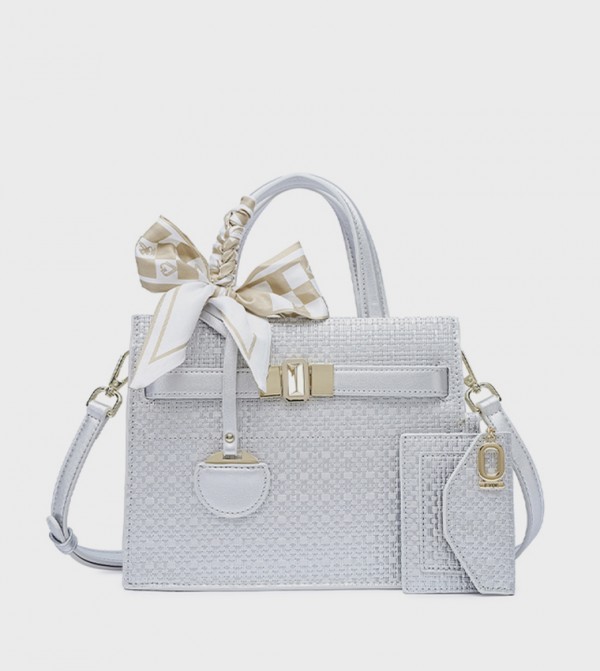 Scarf Detail Satchel Bag 