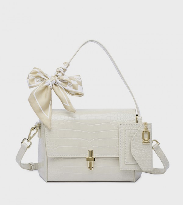 Scarf Detail Shoulder Bag 