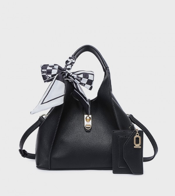Scarf Detail Shoulder Bag