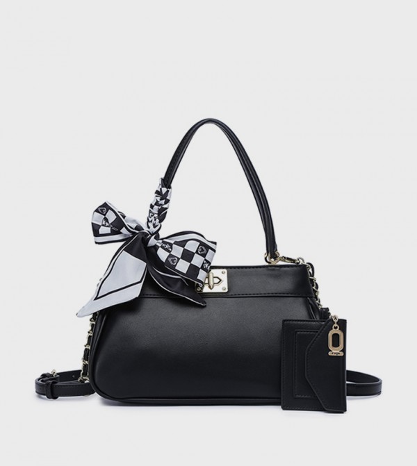 Scarf Detail Shoulder Bag 