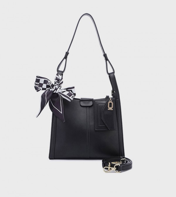 Scarf Detail Shoulder Bag