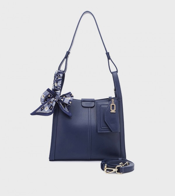 Scarf Detail Shoulder Bag