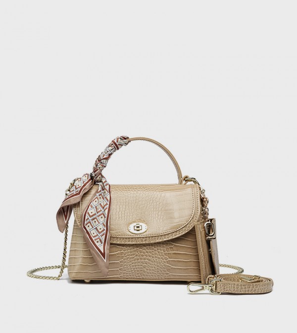 Textured Top Handle Bag with Coin Pouch