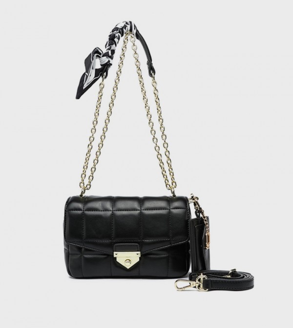 Quilted Crossbody Bag with Coin Pouch